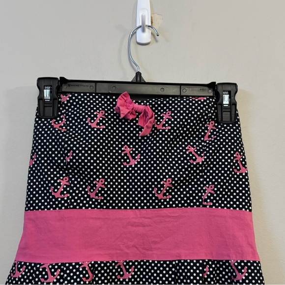 Sourpuss black & pink polka dot sailor mini rockabilly pinup sleeveless dress - Picture 3 of 5